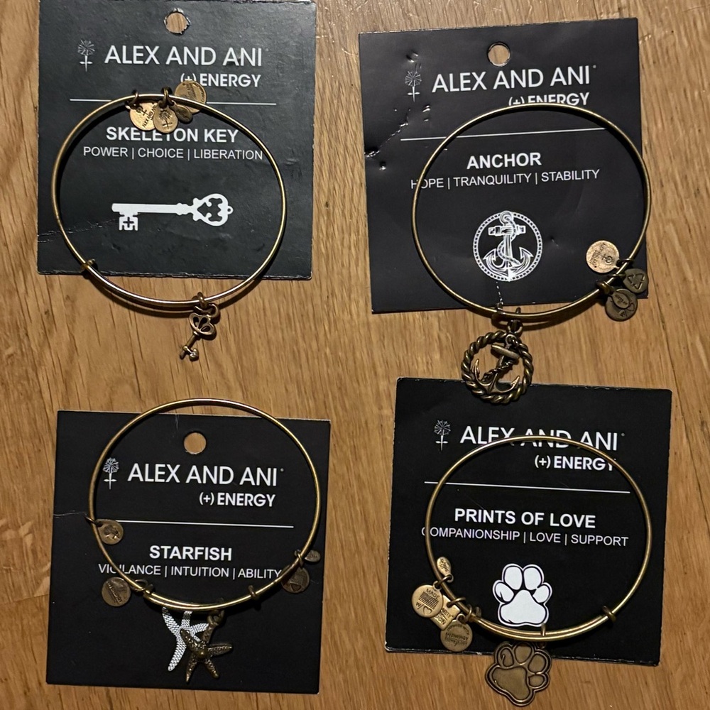 Alex and Ani Gold Charm Bracelet Collection